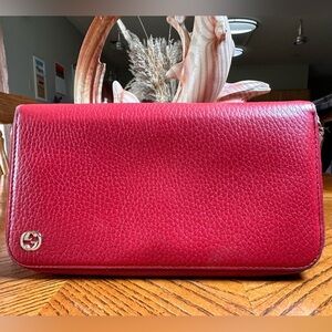 Gucci Red Leather Wallet